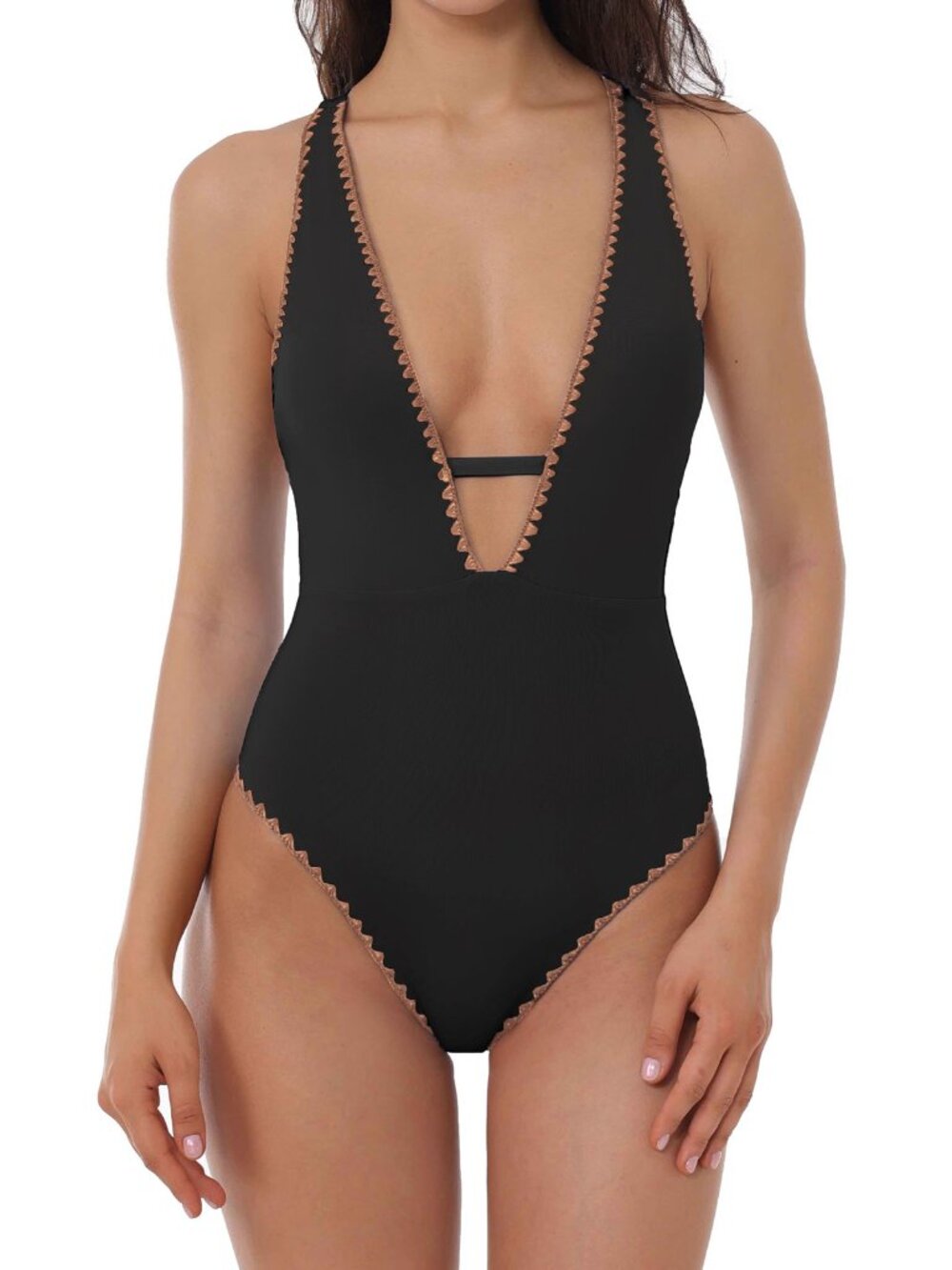 Lucky Brand MARBELLA MAILLOT ONE PIECE IN BLACK SIZE SMALL